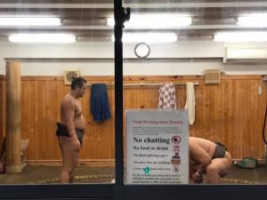 Sumo Practice: Chou City, Tokyo, Japan