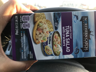 Tuna or Tuna salad is a great road trip food.